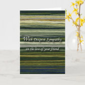 Met diepste sympathie, verlies van vriend, draden kaart (Gele Bloem)