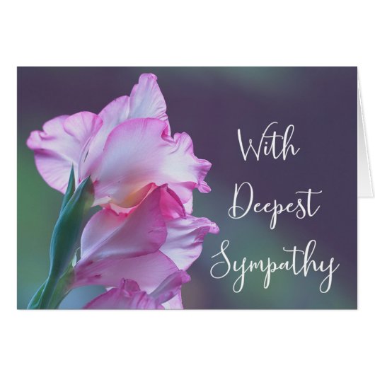 Met diepste sympathie voor Gladiolus (Voorkant Horizontaal)