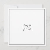 met diepste sympathie voor het verlies van je moed (Achterkant)