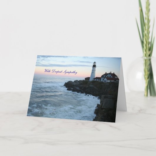Met diepste sympathie vuurtoren kaart (Voorkant)