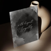 Met diepste sympathie. Waterverf zwart script