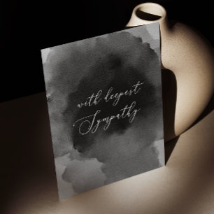 Met diepste sympathie. Waterverf zwart script