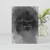 Met diepste sympathie. Waterverf zwart script (Staand voorkant)