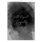 Met diepste sympathie. Waterverf zwart script (Voorkant)