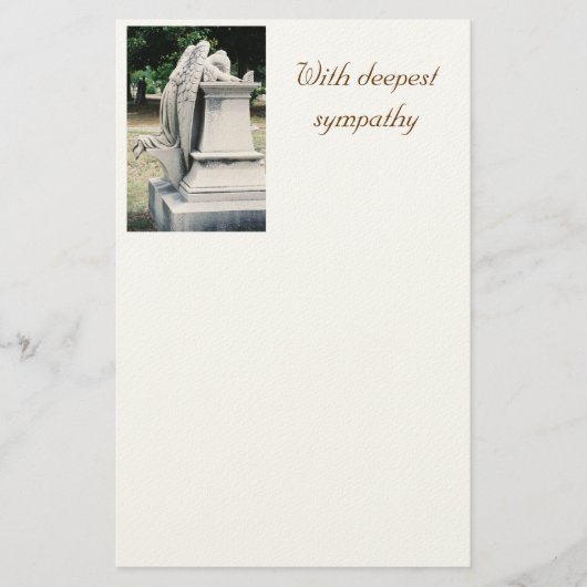 Met diepste sympathie Weeping Angel Stationery Briefpapier (Voorkant)