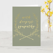 Met diepste sympathie - Wenskaart Kaart (Gele Bloem)