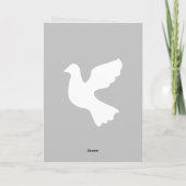 Met diepste sympathie witte duif condoleances kaart (Achterkant)