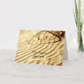 Met diepste sympathie, woestijnzand begroeting kaart (Voorkant)