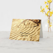 Met diepste sympathie, woestijnzand begroeting kaart (Gele Bloem)