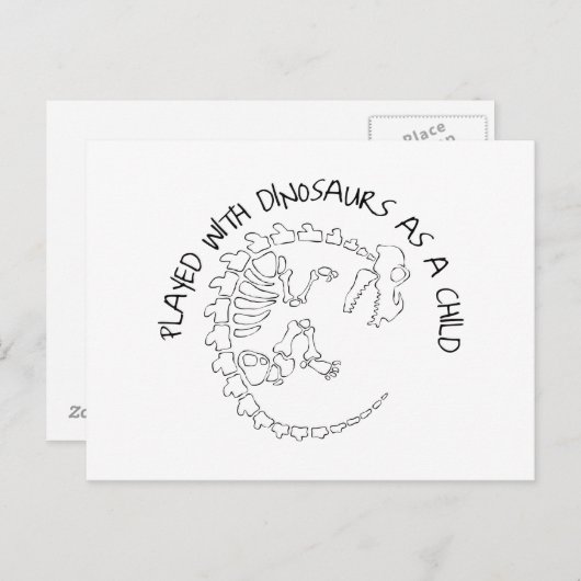 Met Dinosauriërs als kind gespeeld Briefkaart (Voorkant / Achterkant)