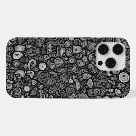 met doedels gevuld hoesje iPhone hoesje (Achterkant horizontaal)