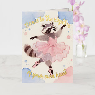 Met Draad Geschilderde Kunst Ballerina Klassieke Folie Wenskaart