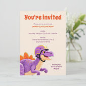 Met draad geschilderde kunst | Dinosaur Custom Age Kaart (Staand voorkant)