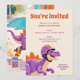 Met draad geschilderde kunst | Dinosaur Custom Age Kaart