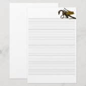 met draken bekleed briefpapier (Voorkant / Achterkant)