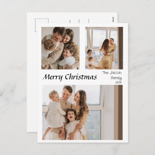 Met drie foto's met Kerstmis feestdagen (Voorkant / Achterkant)