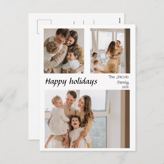 Met drie foto's met Kerstmis feestdagen (Voorkant / Achterkant)