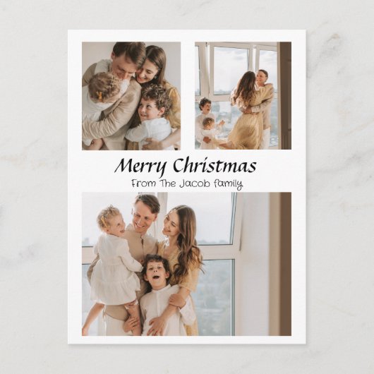 Met drie foto's met Kerstmis feestdagen (Voorkant)