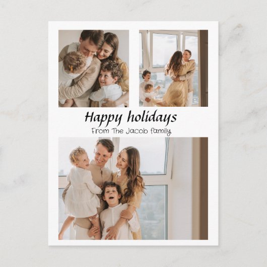 Met drie foto's met Kerstmis feestdagen (Voorkant)