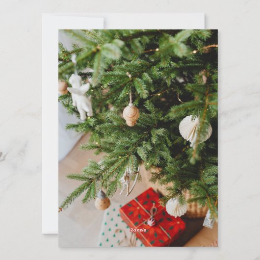 Met drie foto's met Kerstmis feestdagen Feestdagenkaart (Achterkant)