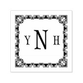  met drieletterige monogram  zelfinktende stempel (Design)