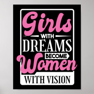 Met dromen worden vrouwen met visie1 poster