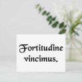 Met duurzaamheid veroveren we. briefkaart (Staand voorkant)