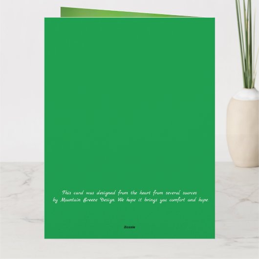 Met echt sympathie, prachtige aangepaste Kaart (Achterkant)