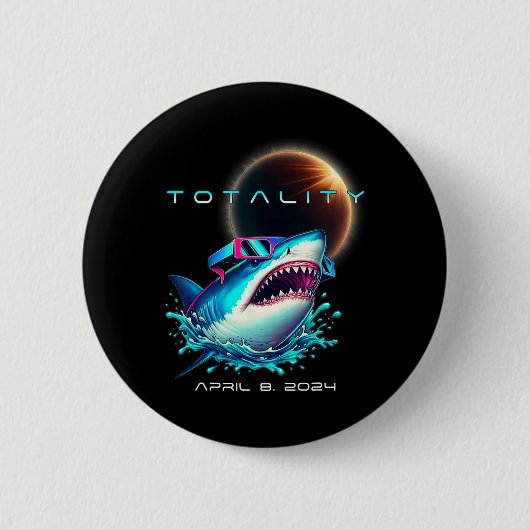 Met Eclipse Gles Totality 2024 Grappige Solar Ecli Ronde Button 5,7 Cm (Voorkant)