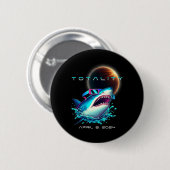 Met Eclipse Gles Totality 2024 Grappige Solar Ecli Ronde Button 5,7 Cm (Voorkant /achterkant)