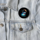Met Eclipse Gles Totality 2024 Grappige Solar Ecli Ronde Button 5,7 Cm (In situ)