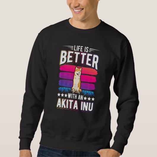 Met Een Akita Inu Trui (Voorkant)