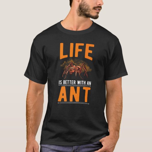 met een Ant T-shirt (Voorkant)