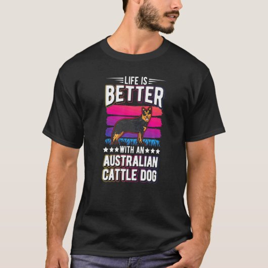 Met een Australische veehond 1 T-shirt (Voorkant)