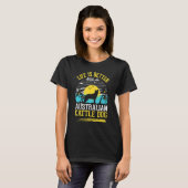 Met een Australische veehond T-shirt (Voorkant volledig)