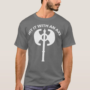 Met een Ax T-shirt