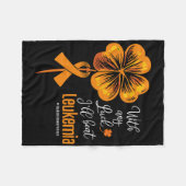 Met een beetje geluk versla ik het leukemiebewustz fleece deken (Voorkant (Horizontaal))