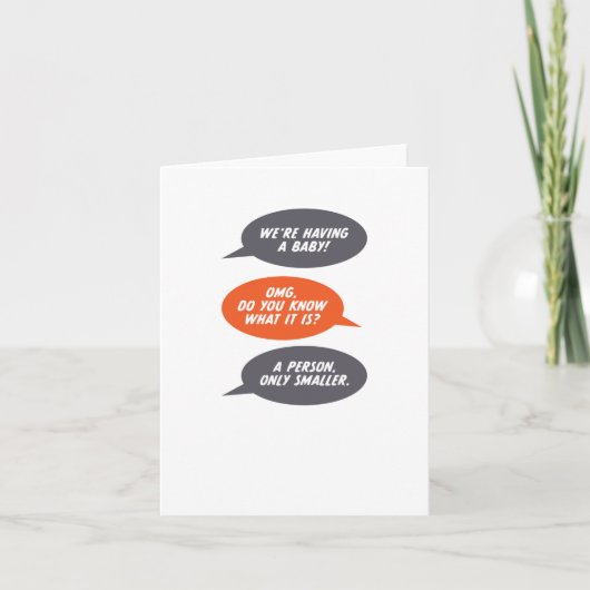 met een bekendmaking van de Baby (kleine persoon) Kaart (Voorkant)