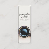 Met een Bladwijzer van het Boek Mini Visitekaartje (Voorkant)