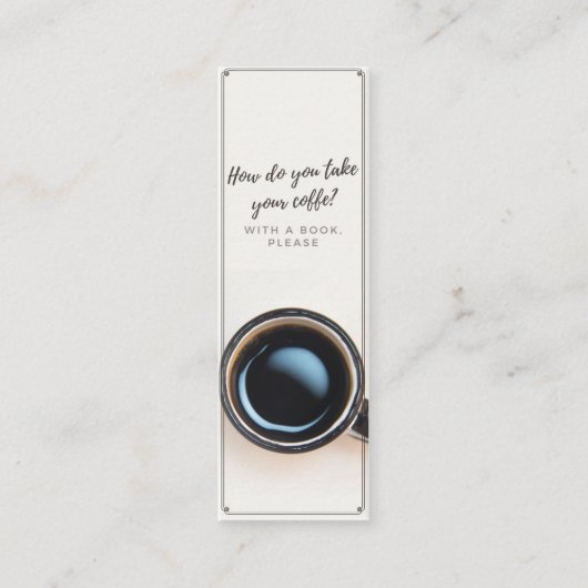 Met een Bladwijzer van het Boek Mini Visitekaartje (Voorkant)