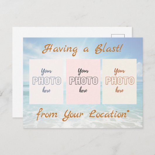 Met een Blast 3 Photo Briefkaart Sjabloon (Voorkant / Achterkant)