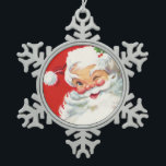 Met een blik van zijn oog - Santa Ornament<br><div class="desc">Vintage kerstversieringen om je vrienden en familie te vermaken. Mooie oude images worden hersteld voor het best mogelijke resultaat. Sommige verkopers gooien ze gewoon zonder zorgen, ik ben er niet zo een. Ik kleed elke vakantie-afbeelding zorgvuldig aan en maak het schoon. Natuurlijk duurt het langer, maar ik wil niet dat...</div>