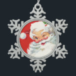 Met een blik van zijn oog - Santa Ornament<br><div class="desc">Vintage kerstversieringen om je vrienden en familie te vermaken. Mooie oude images worden hersteld voor het best mogelijke resultaat. Sommige verkopers gooien ze gewoon zonder zorgen, ik ben er niet zo een. Ik kleed elke vakantie-afbeelding zorgvuldig aan en maak het schoon. Natuurlijk duurt het langer, maar ik wil niet dat...</div>