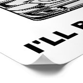 Met een bus Funny Poster (Hoek)