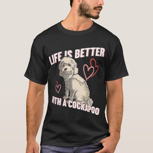 Met een Cockapoo Dog T-shirt (Voorkant)