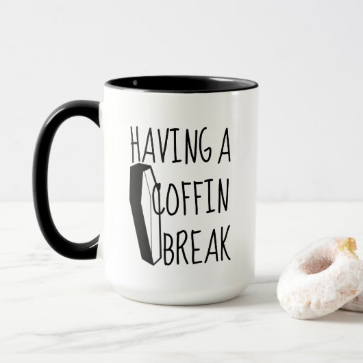 met een Coffin Break Coffee-Mok Mok (Met donut)