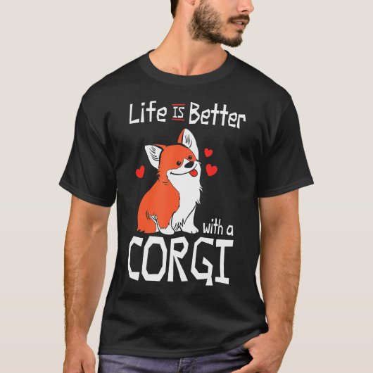 Met een Corgi Dog Corgi T-shirt (Voorkant)