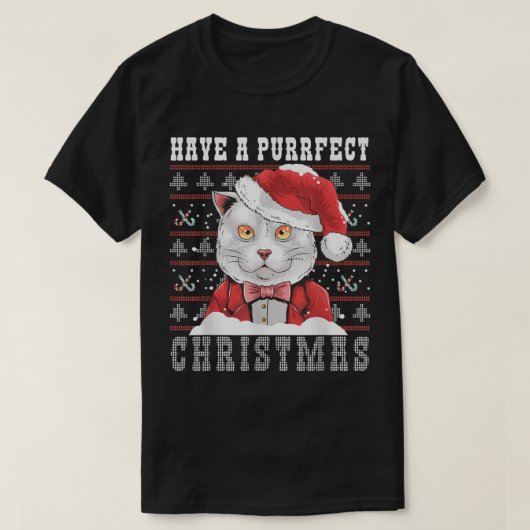 Met een doorweekt kerstfeest met een lelijke kerst t-shirt (Design voorkant)
