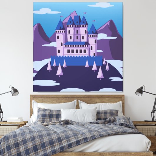 met een fantasikasteel bekleed canvas (Insitu (Slaapkamer))