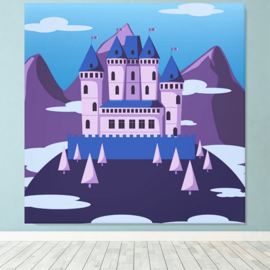 met een fantasikasteel bekleed canvas (Insitu (Houten vloer))